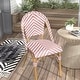 preview thumbnail 9 of 95, Furniture of America Irene French Chevron Wicker Patio Dining Chairs