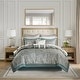 preview thumbnail 30 of 44, Madison Park Whitman 12 Piece Comforter Set with Cotton Bed Sheets Teal - California King