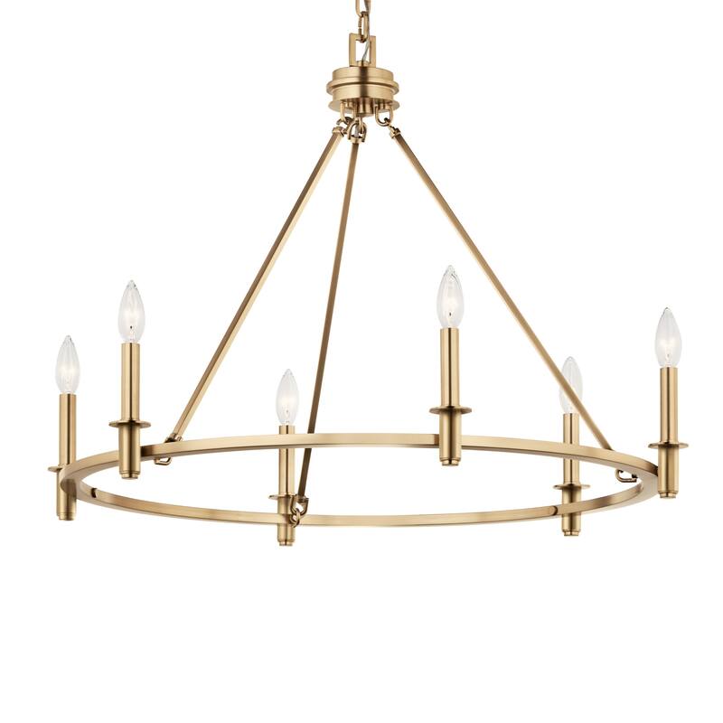 Kichler 52705 Carrick 6 Light 33" Wide Taper Candle Ring Chandelier