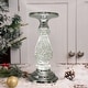 preview thumbnail 1 of 19, Lighted Candle holder with Swirling Glitter - 4.8*4.8*10.28 Silver