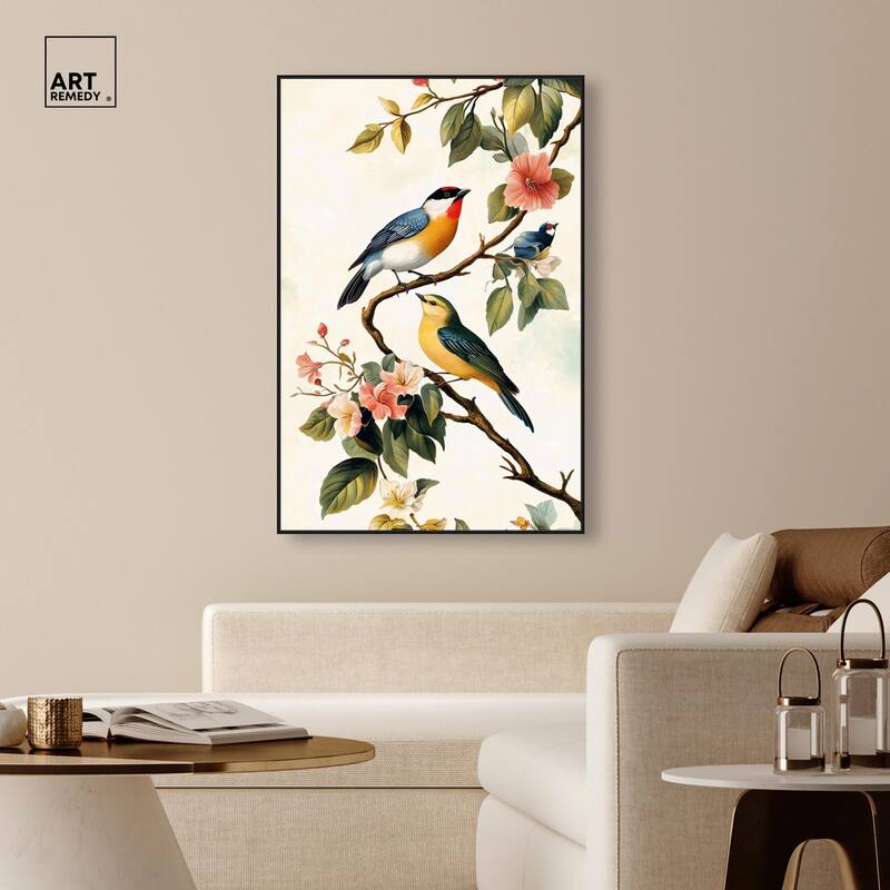 Colorful Perch Canvas by Art Remedy
