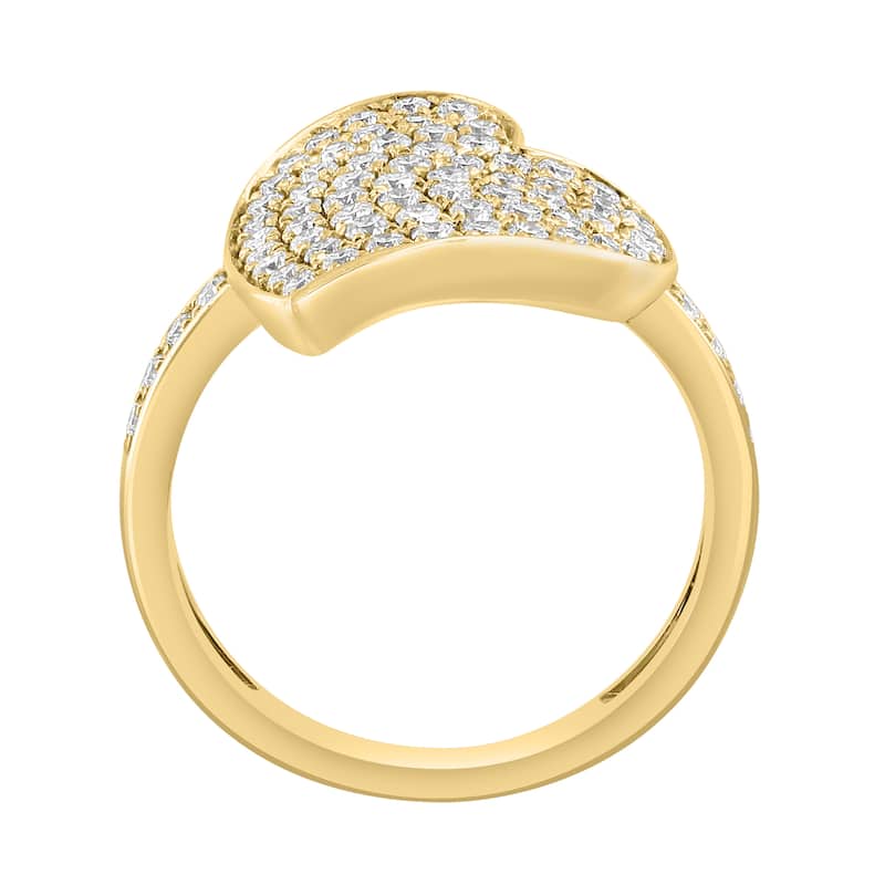 Effy Women's 14K Yellow Gold Heart Diamond Ring