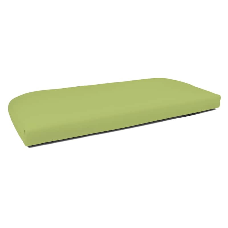 Casual Cushion Solid 1-Piece Outdoor Bench Cushion, 43.5"W x 19.5"L - 43.5"W x 19.5"L - Spring