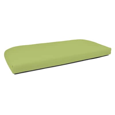 Casual Cushion Solid 1-Piece Outdoor Bench Cushion, 43.5"W x 19.5"L, Spring - 43.5"W x 19.5"L