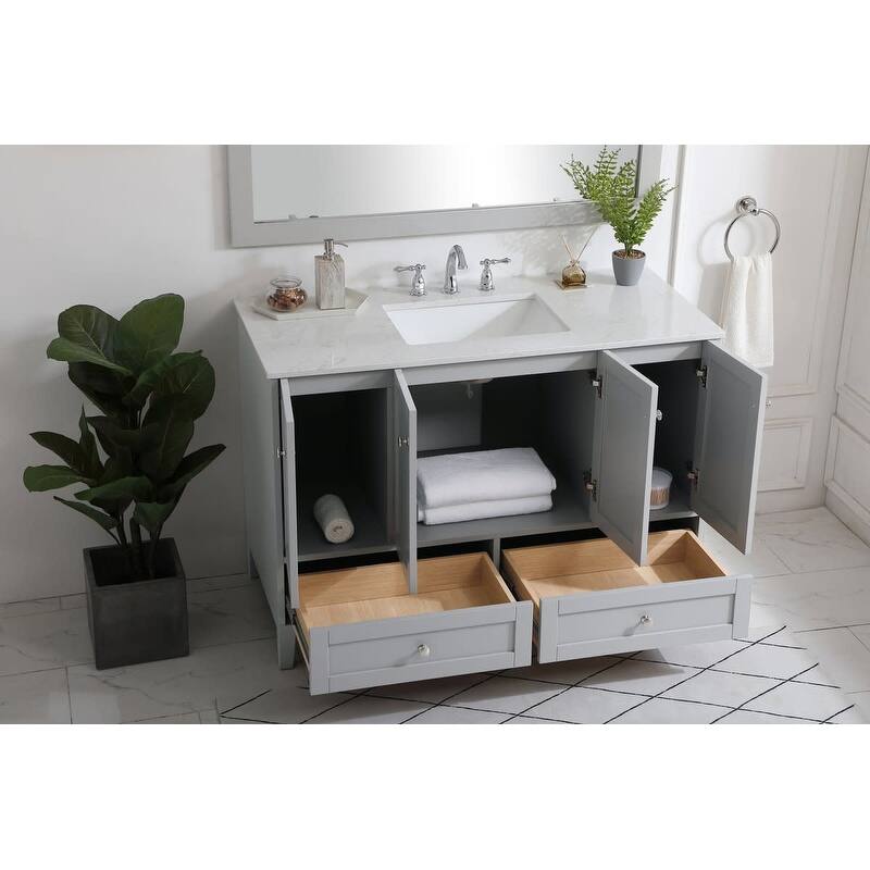 Elegant Lighting Sommerville 48" Free Standing Single Basin Vanity Set