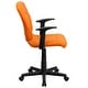 preview thumbnail 10 of 11, Mid-Back Quilted Vinyl Swivel Task Office Chair with Arms