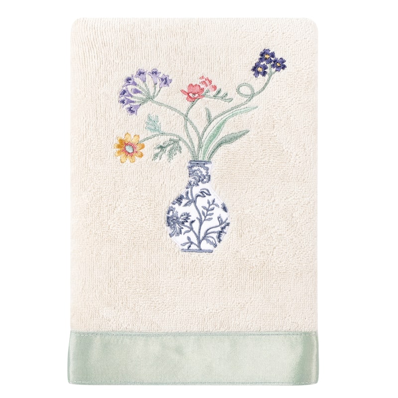 Authentic Hotel and Spa 100% Turkish Cotton Stella 4PC Embellished Towel Set