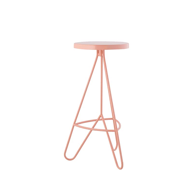 Chronos 30" Modern Industiral Iron Tripod Backless Bar Stool, by JONATHAN Y