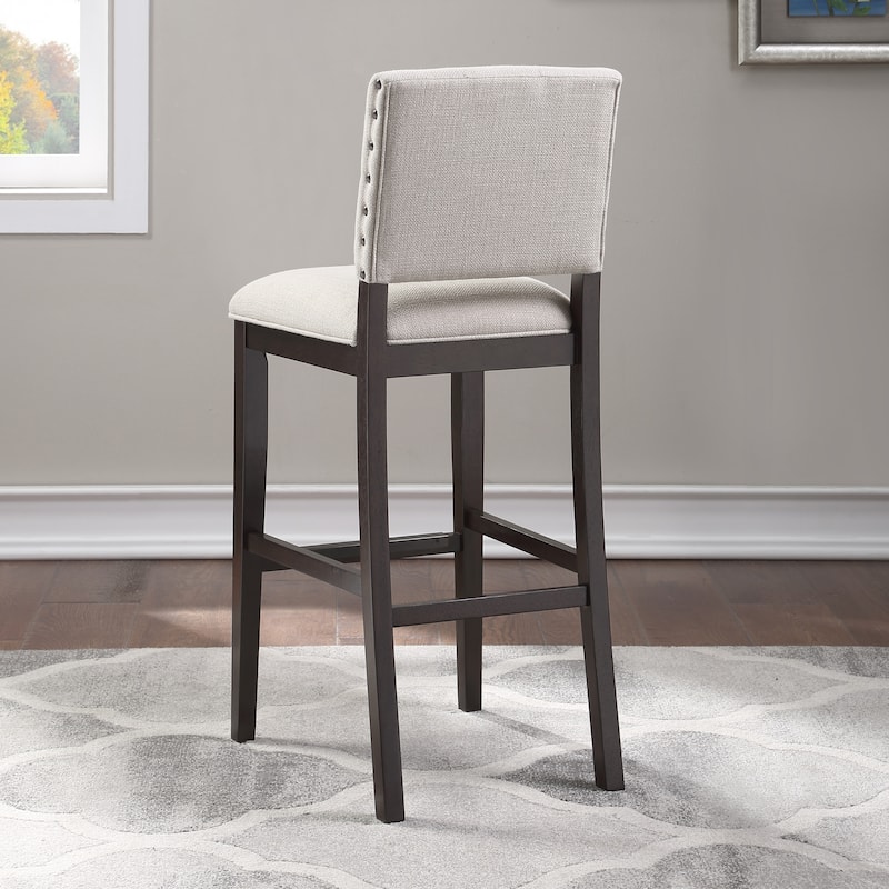 Lindale Button Tufted Stationary Bar Stool
