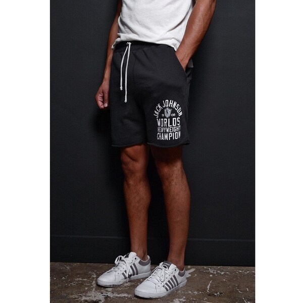 Shop Roots Of Fight Jack Johnson Slim Fit Shorts Black Ships