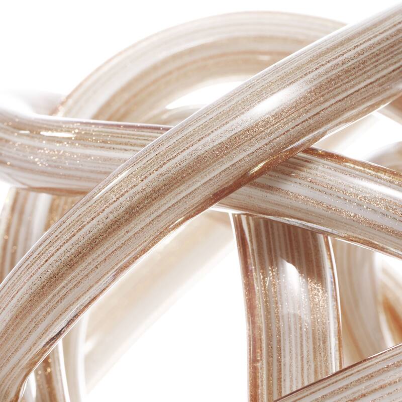 Luxury Lane Hand Blown Infinity Knot Sommerso Art Orbit Glass Ball