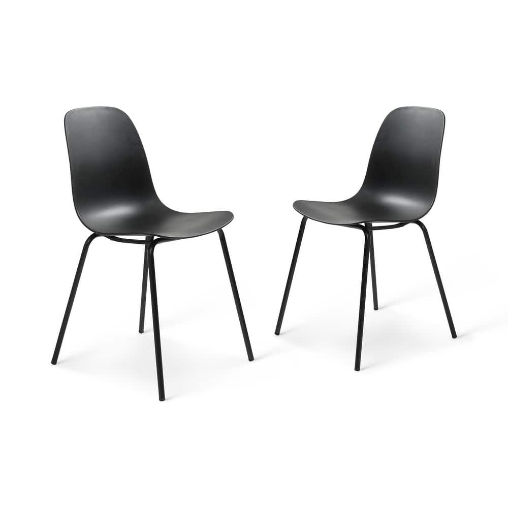 Rye Studio PVC Chairs with Matching Steel Legs, Set of 2