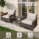 preview thumbnail 6 of 7, Nuu Garden 3-Piece Patio Wicker Conversation Set with Swivel Chairs, Zippered Cushions
