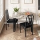 preview thumbnail 1 of 29, Dining Table Set for 2, Kitchen Table Chairs Set of 2 with PU Upholstered Cushion Grey 2pcs