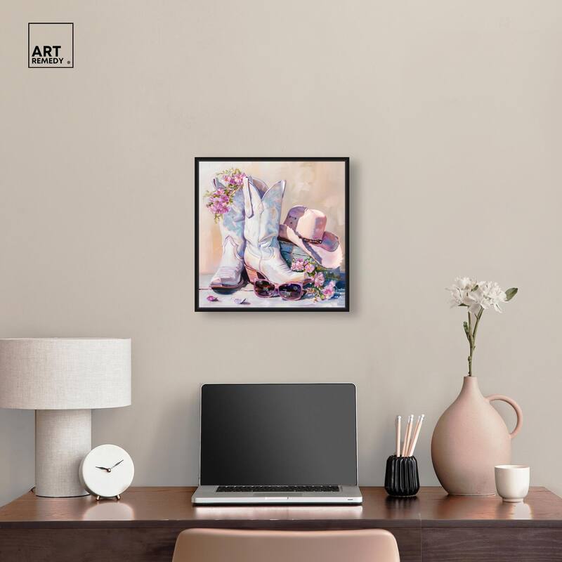 Spring Pink Cowboy Necessities Canvas by Art Remedy