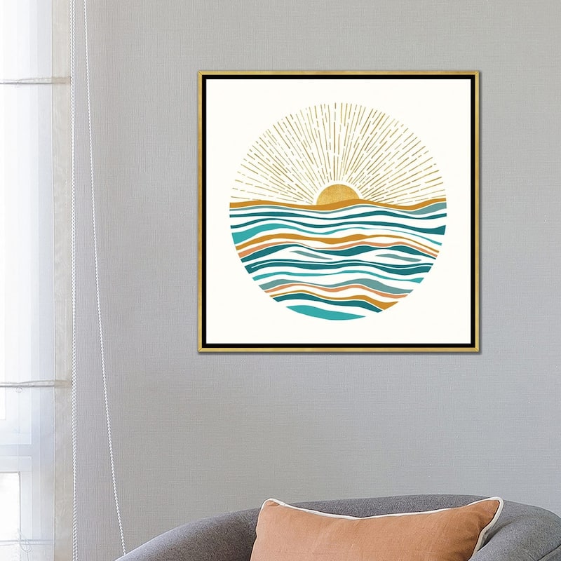 iCanvas "The Sun and The Sea II" by Modern Tropical Framed Canvas Print