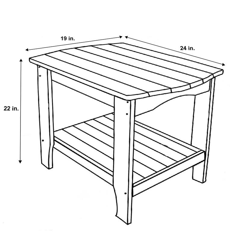 Laguna 24" Weather Resistant Wood Rectangular Table