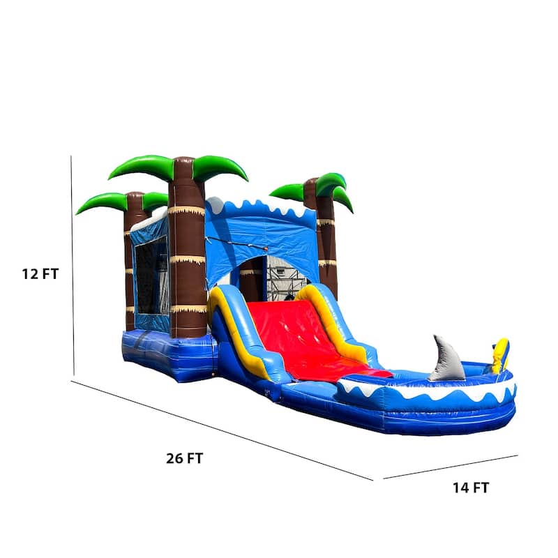 Water Bounce House HeroKiddo Tall Summer Breeze Water Slide