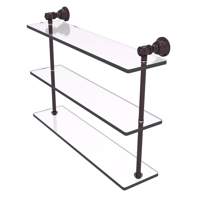 Allied Brass Carolina Collection 22 Inch Triple Glass Shelf On Sale
