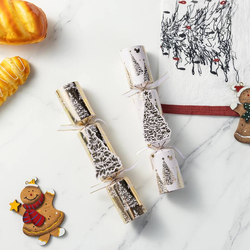 Glitzhome 12 Pack Christmas Tree Party Cracker with Gift Contents