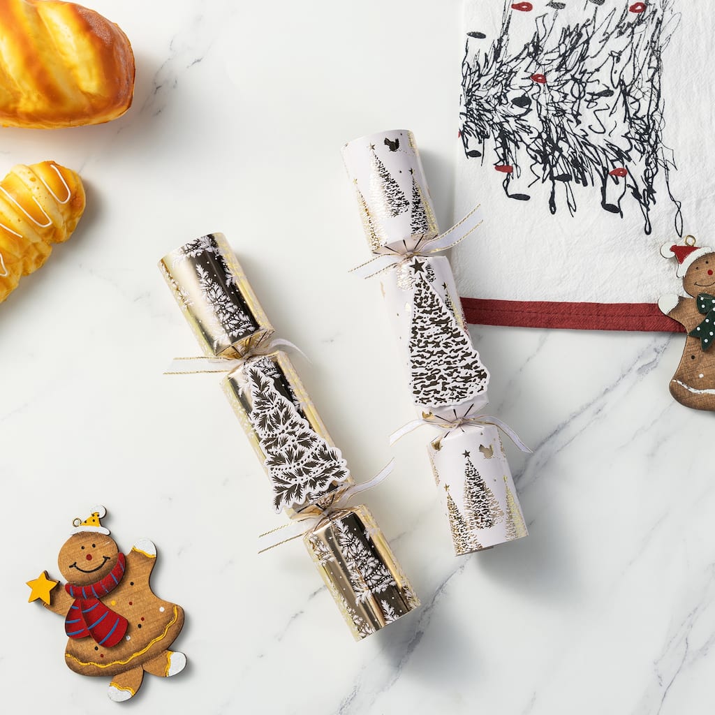 Glitzhome 12 Pack Christmas Tree Party Cracker with Gift Contents
