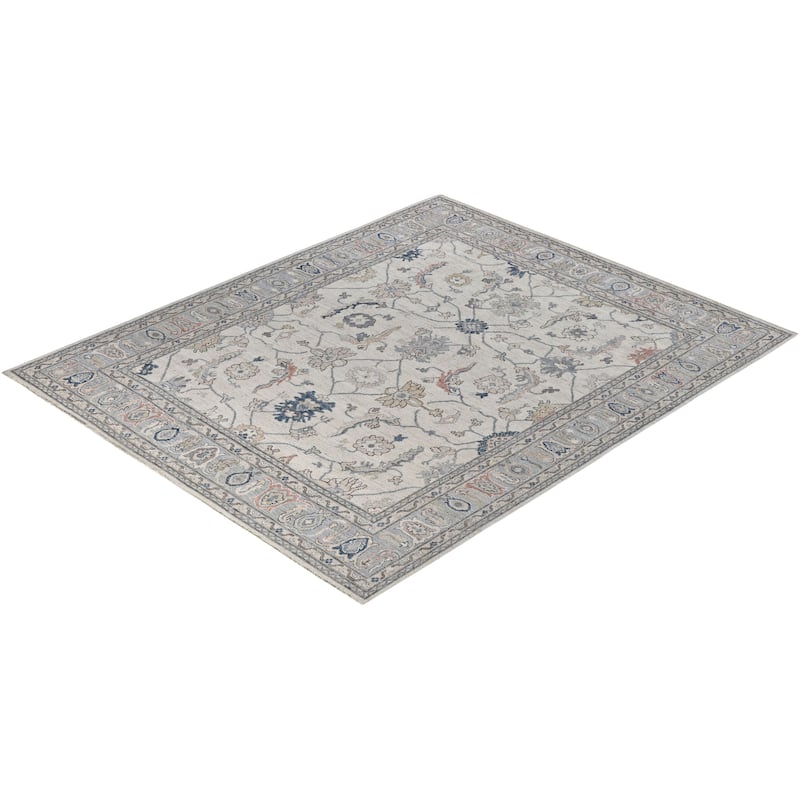 Oushak One-of-a-Kind Hand-Knotted Area Rug - Ivory - 8' 2" x 9' 8"