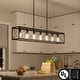 preview thumbnail 1 of 50, Kiro 7-light Farmhouse 48In Linear Chandelier Rectangle Dining Lights with UL - 48'' W x 7.78'' D x 11'' H Aged Zinc