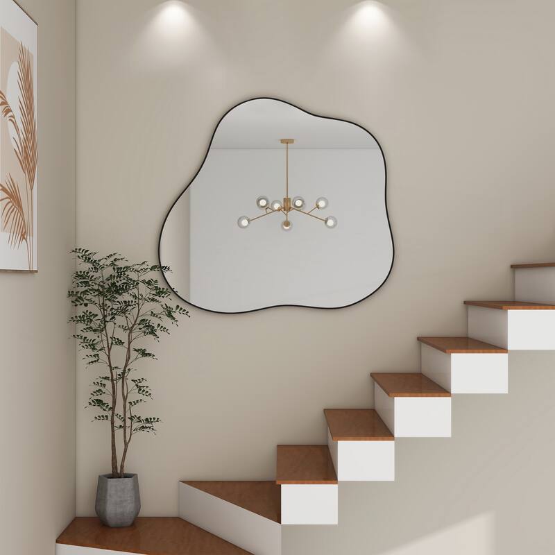 Cloud-Shaped Metal Accent Wall Mirror