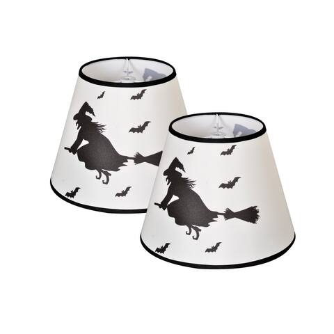 Carro Home Collection Halloween Limited Edition Round Empire Shape Lamp Shade 6x10x7.5 (Set of 2)