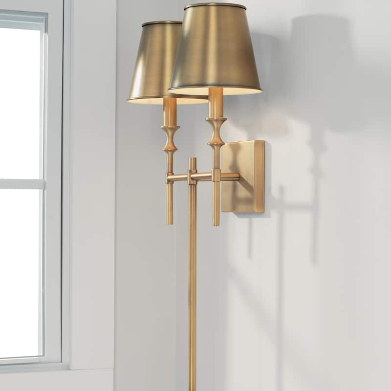 Whitney 2-light Aged Brass Wall Sconce - Aged Brass