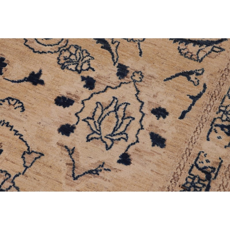 Oriental Ziegler Jerrie Brown Tan Hand-Knotted Wool Rug - 12'3'' x 17'10''