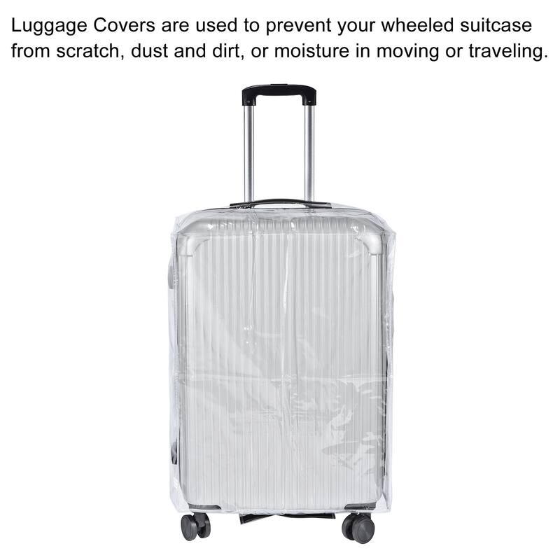2 Pack Universal Luggage Protector 20 Inch PVC Portable Dust Cover, Transparent
