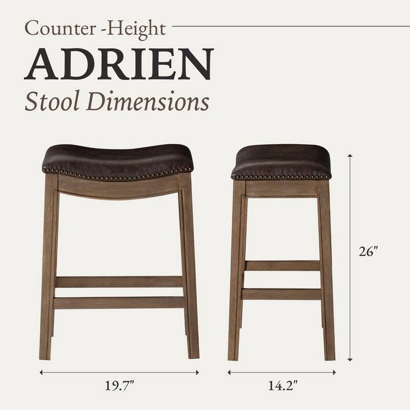 Maven Lane Adrien Saddle Kitchen Dining Stool
