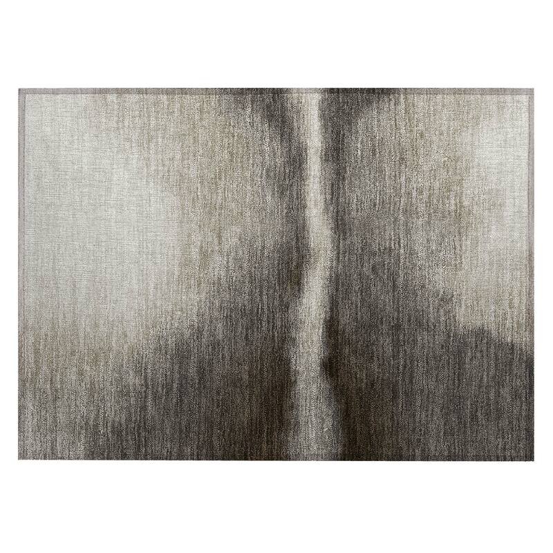 Machine Washable Indoor/ Outdoor Modern Landscape Chantille Rug