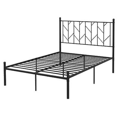 Costway Full/Qween/Twin Size Metal Platform Bed Frame Vintage
