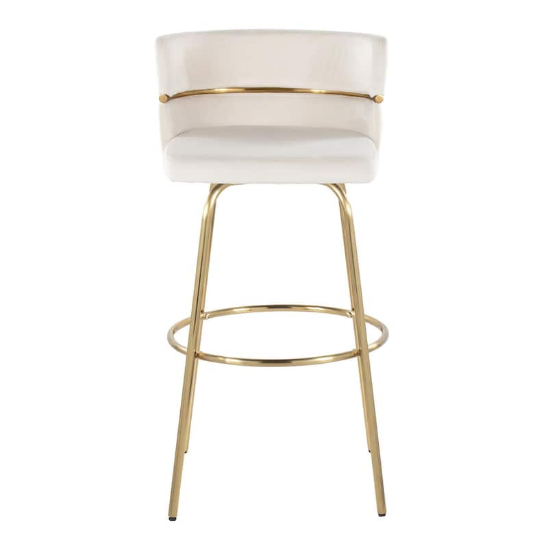 Silver Orchid Lena 30" Fixed-Height Bar Stool (Set of 2)