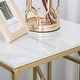 preview thumbnail 7 of 7, Sintered Stone End Coffee Table 2 Tier Side Table With Storage Shelf - 15.75x15.75x22.83 inch
