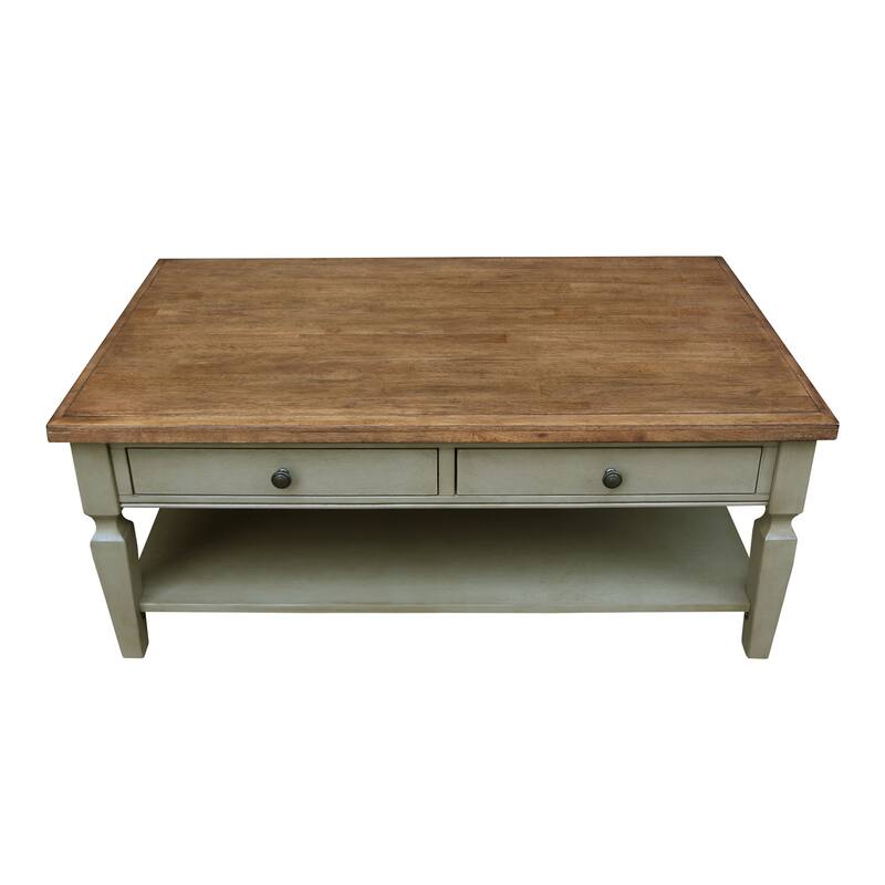 Vista Solid Wood Coffee Table - 48"W x 28"D x 20"H