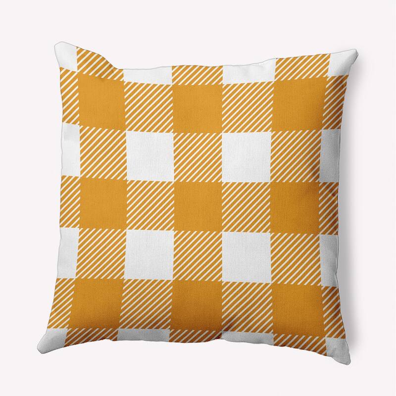Buffalo Plaid Indoor/Outdoor Throw Pillow - Golden Mustard - 20" x 20"