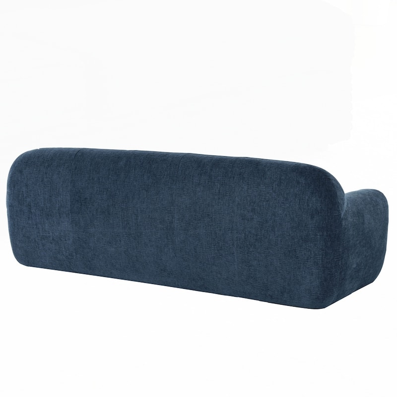 Full Sponge Compression Design Chenille Fabric 3-Seater Sofa with Tufted Style