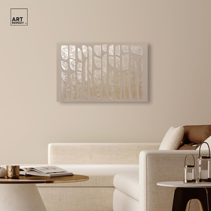 Textured Tiles Canvas by Art Remedy, Gallery Wrapped