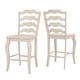 preview thumbnail 7 of 14, Elena Antique Grey Extendable Counter Height Dining Set - French Ladder Back by iNSPIRE Q Classic