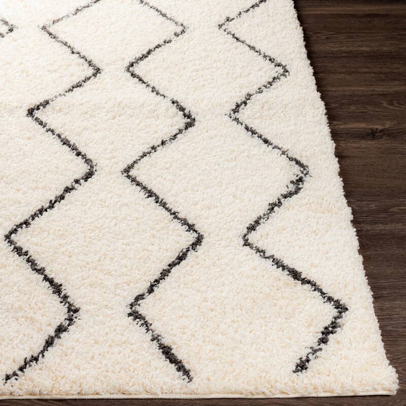Livabliss Kasey Plush Boho Stripe Area Rug