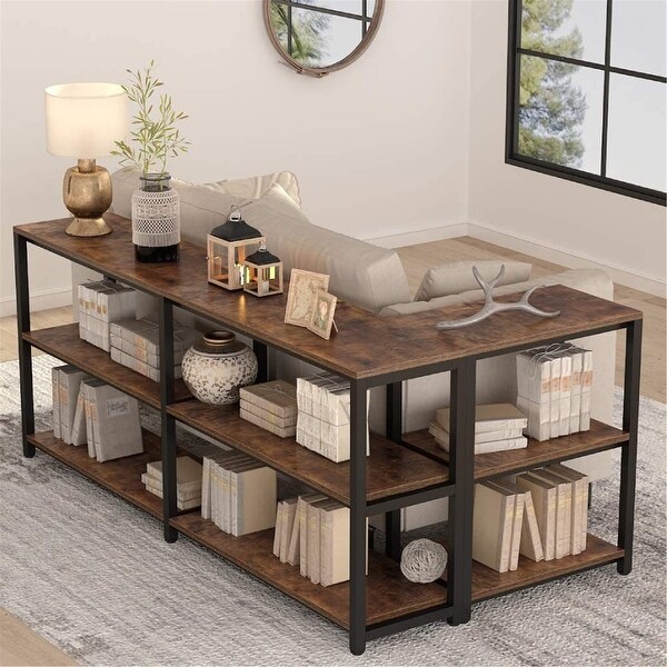 70.9 Inches Long Sofa Console Table With Storage Shelves ... (600 x 600 Pixel)