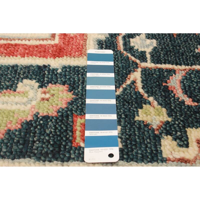 ECARPETGALLERY Hand-knotted Jules Serapi Teal Wool Rug - 5'11 x 9'2
