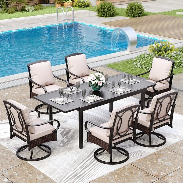 Swivel Chairs Outdoor Patio Table For Piece Patio Swivel Chair Set