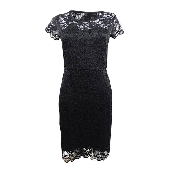 chinese dress ladies Lace Mini Dress With Drape Detail  Stylewise Direct