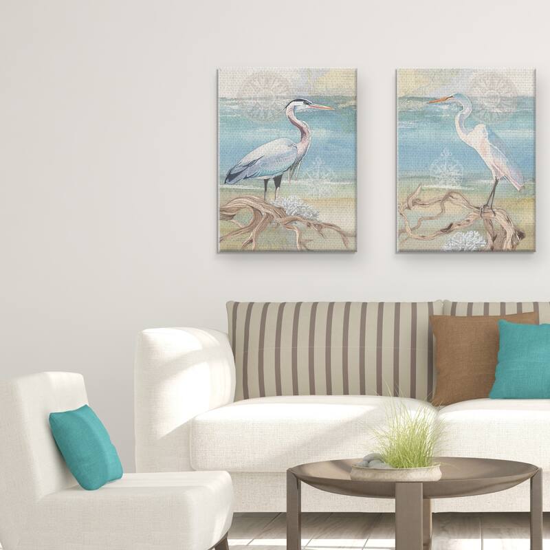 Egret, Heron by Lynnea Washburn Canvas Art Prints