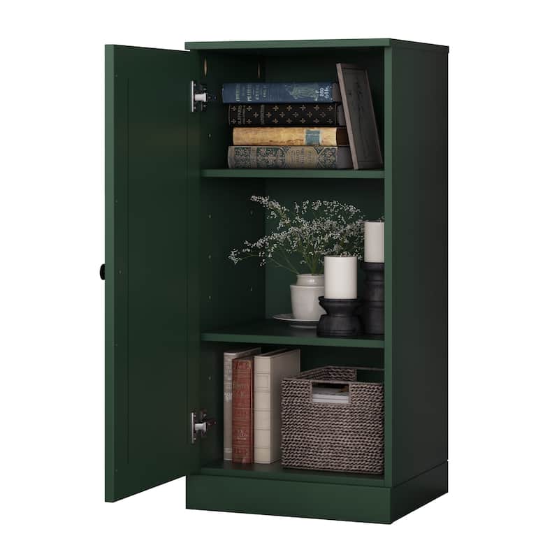 Palace Imports 100% Solid Wood 3-Shelf Bookcase with Raised Panel Door and Adjustable Shelves