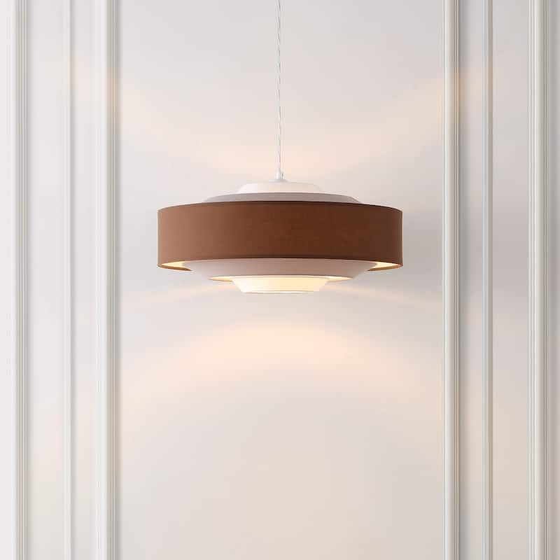 SAFAVIEH Lighting Collelo 20" Pendant - 20" x 20" x 11-70" - W/D/H - Brown/Beige/White